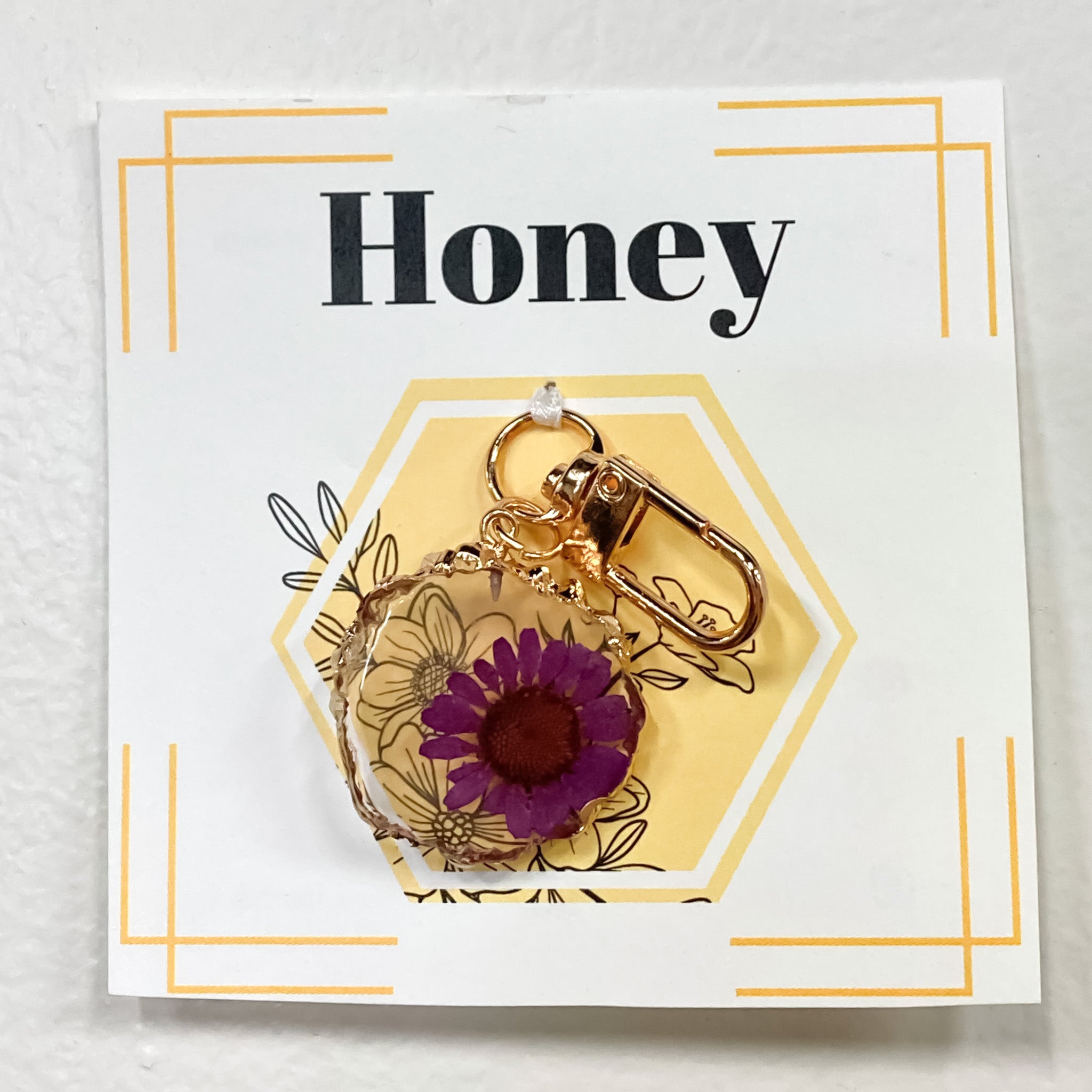 Honey | Dried Flower Keychain