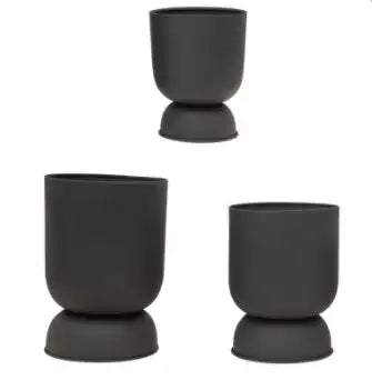 footed planter pot Textured Metal Footed Planter