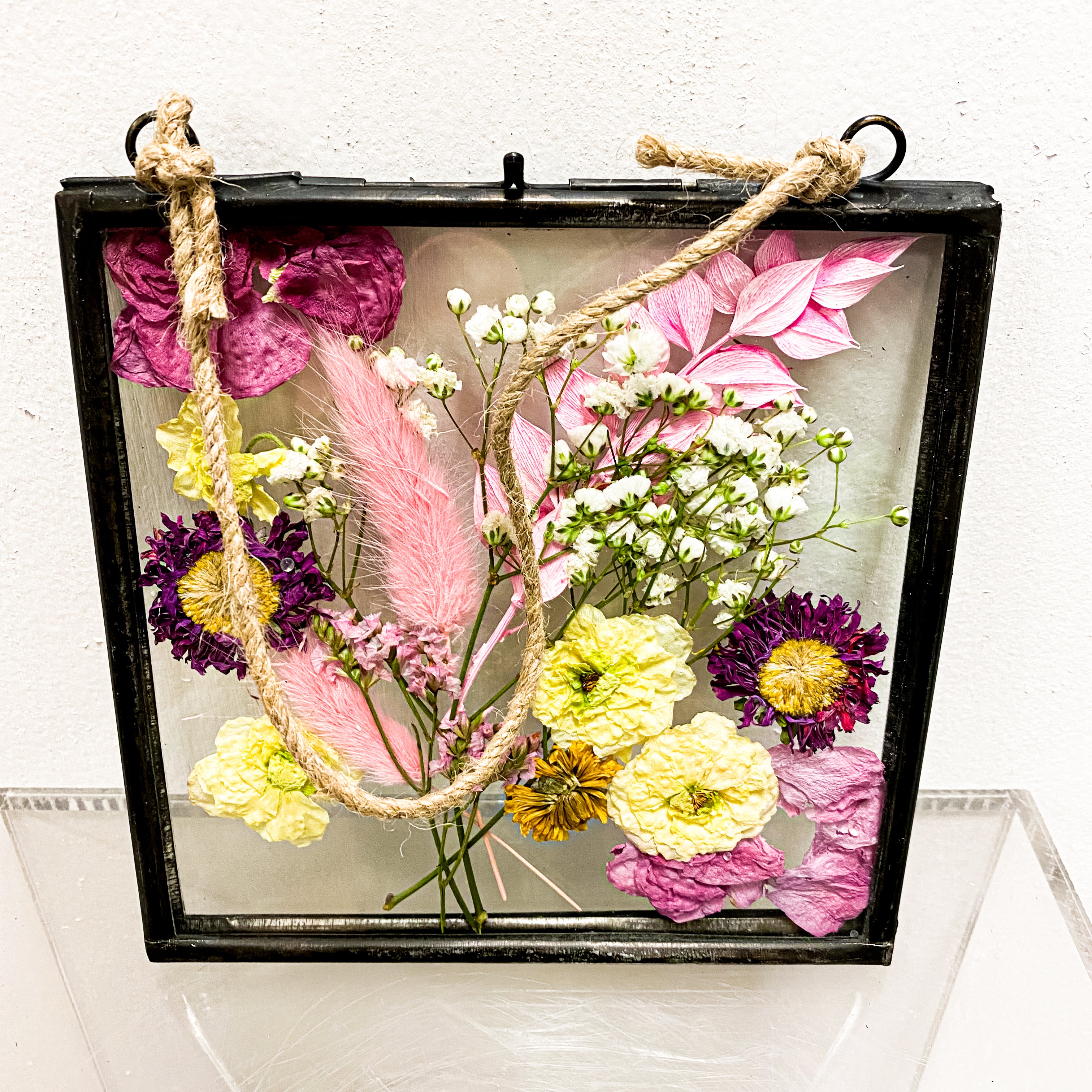 Pressed Flowers in Hanging Frame – Lizzie Bee's Flower Shoppe