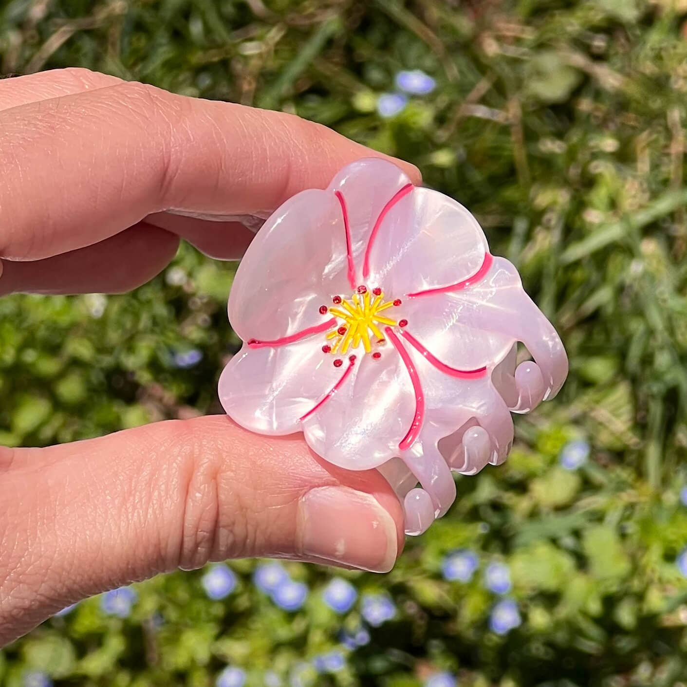 Mini Cherry Blossom Hair Claw Clip