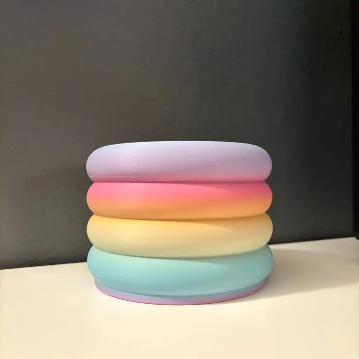 rainbow colors 3d printed planter pot