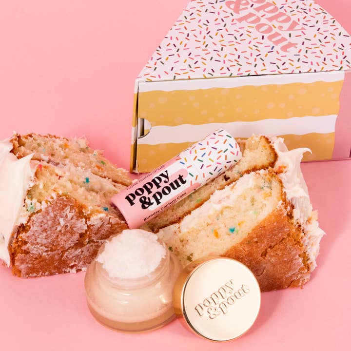 Poppy & Pout | Lip Care Duo Birthday Confetti Cake