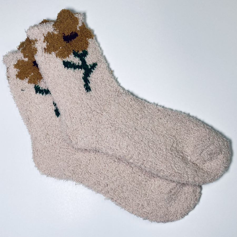Honey | Floral Cozy Socks