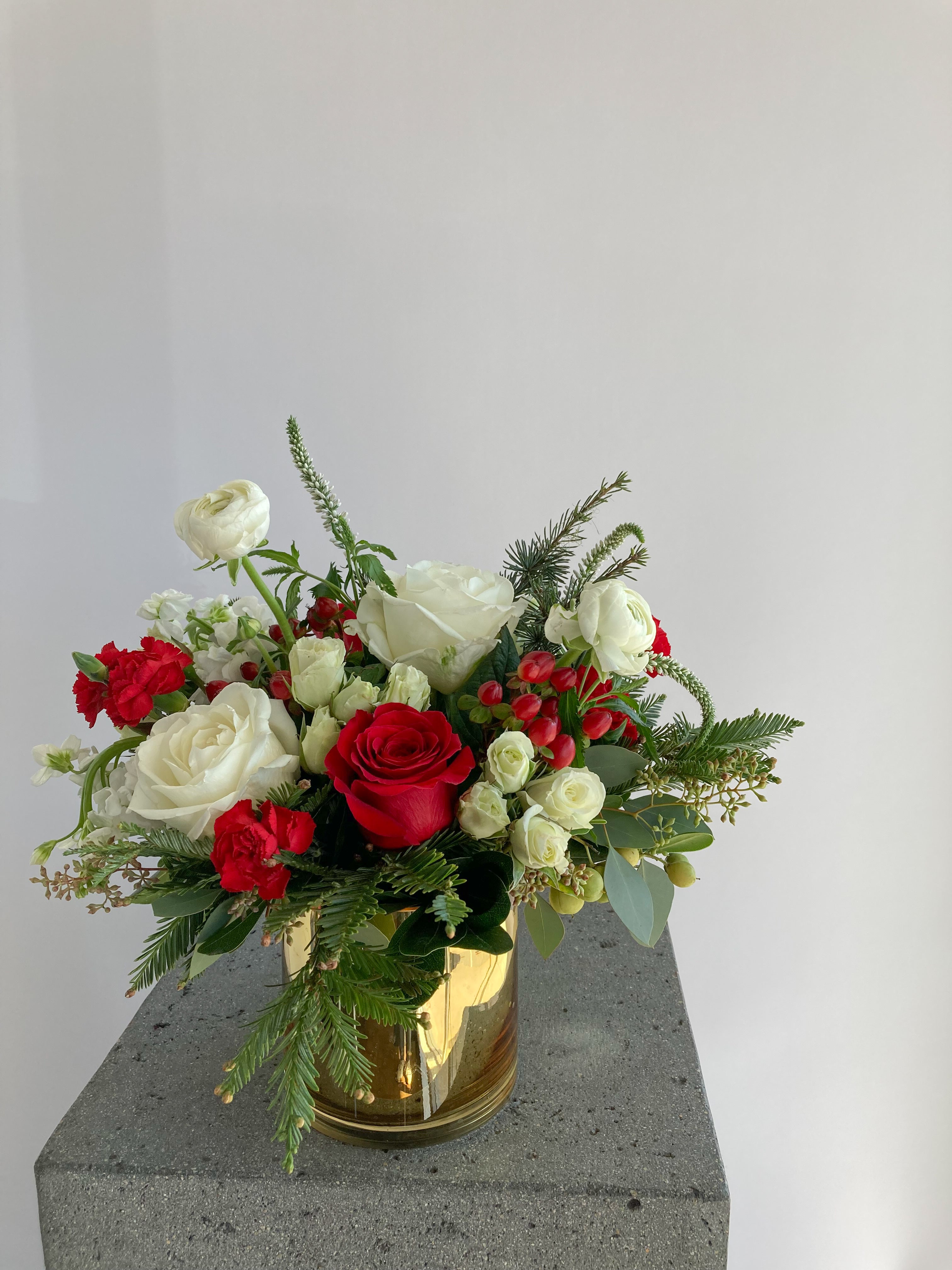 Candy Cane | Winter Seasonal Florist Design in Reds + Whites