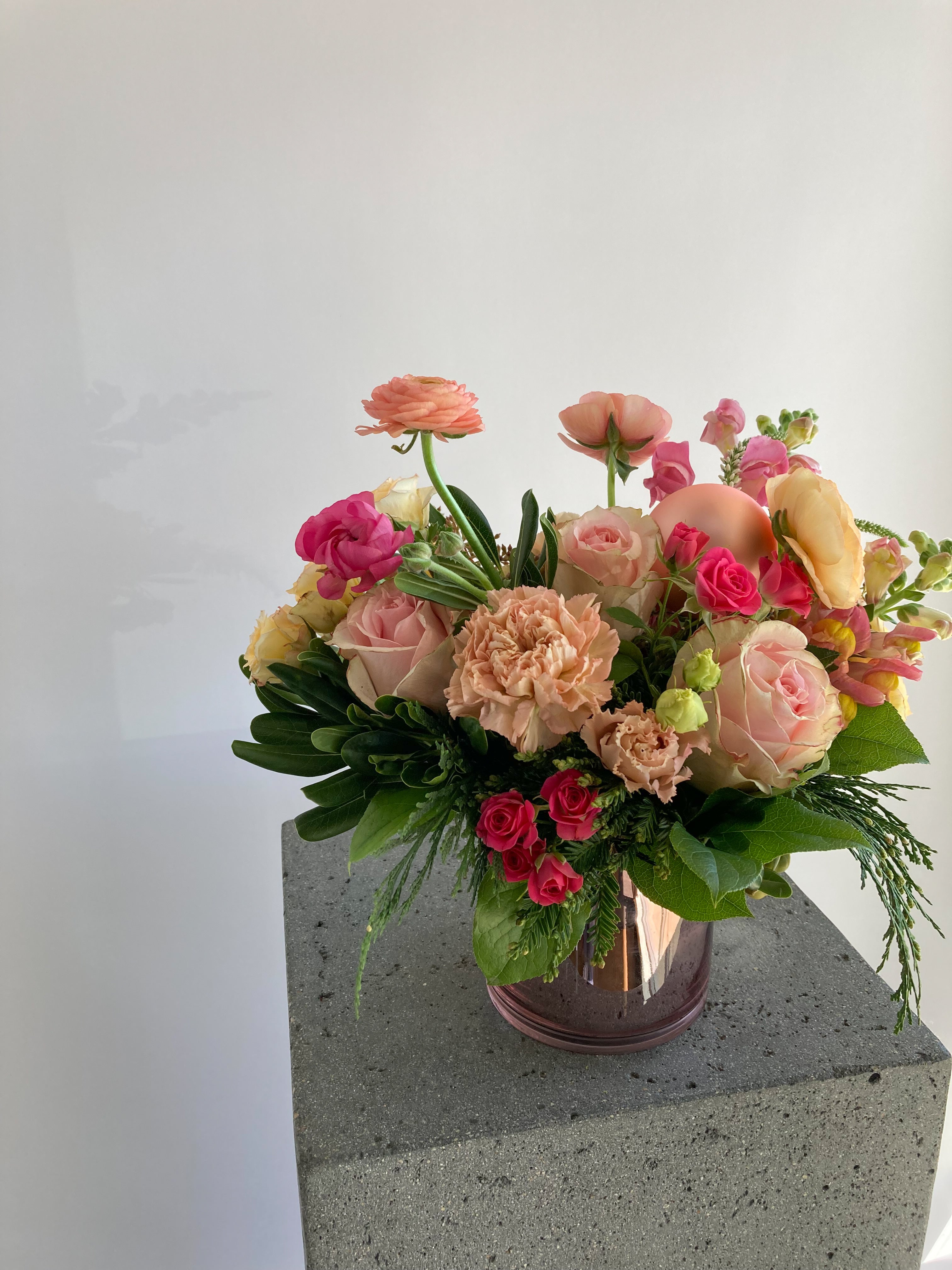 Peppermint Pink | Winter Seasonal Florist Design in Playful Pinks