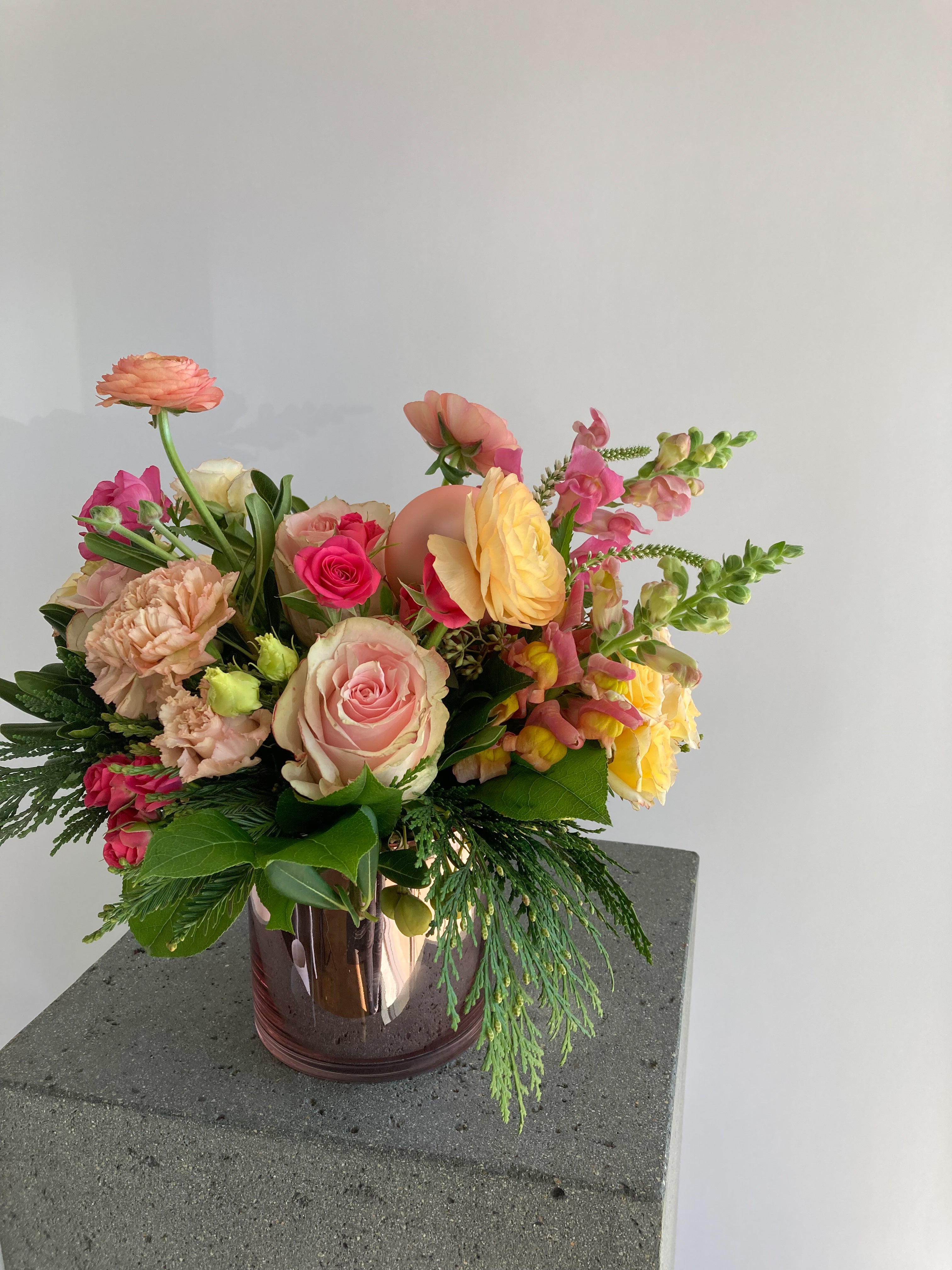 Peppermint Pink | Winter Seasonal Florist Design in Playful Pinks