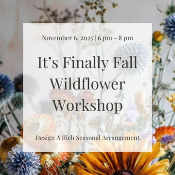 Seasonal floral workshop in Richardson TX with hands-on flower arranging