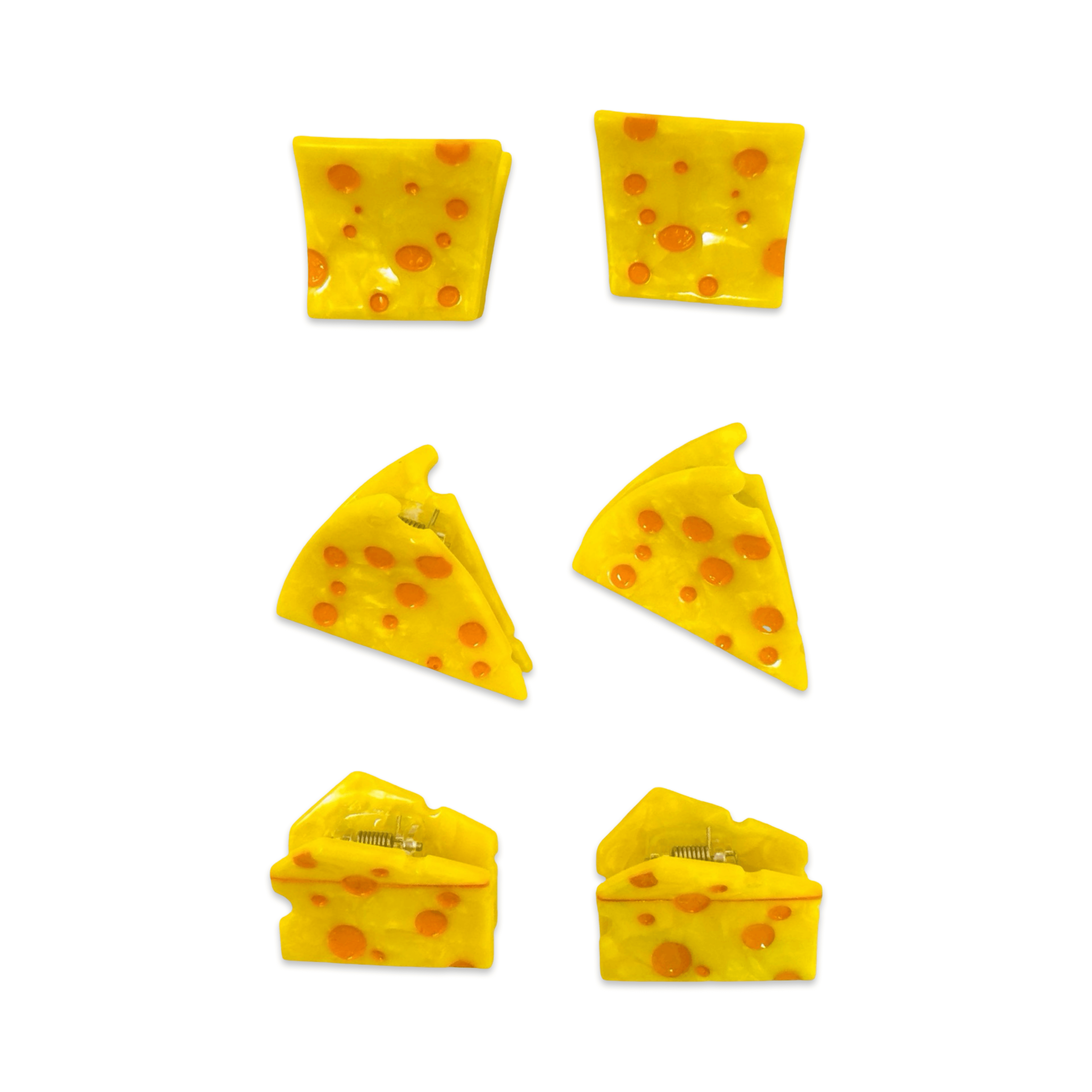 Micro Cheese Hair Claw Clip Set