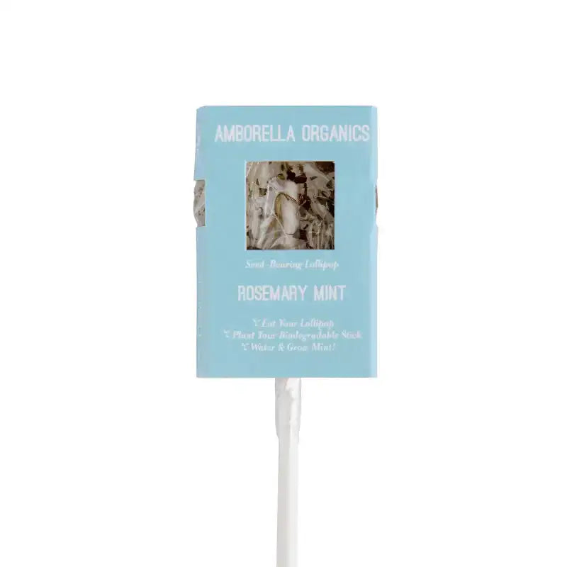 Amorella Organics product packaging with a light blue background and text.