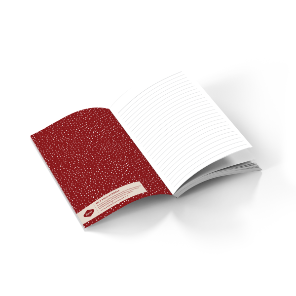 Navy Mushrooms  Soft Touch Classic Layflat Notebook