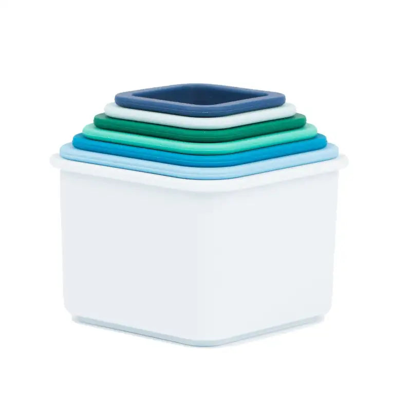 Modern Brights Happy Stacks | Square Silicone Stacking Cups
