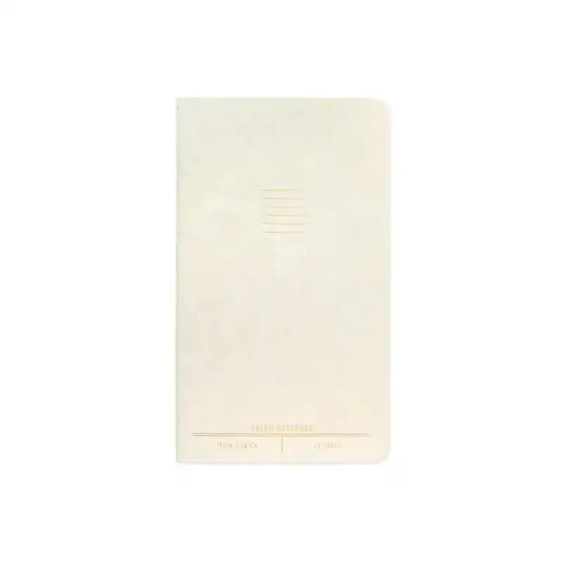 White rectangular product with text on a white background