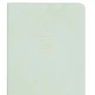 Light green notebook on a white background