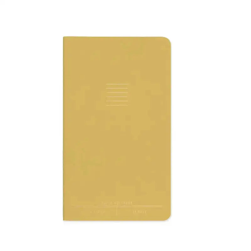 Yellow notebook on a white background