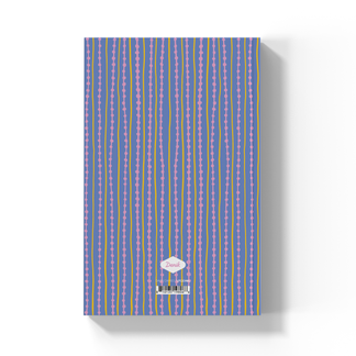 back cover of journal with stripe print