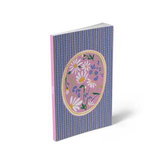 journal with daisy cameo and stripe cover