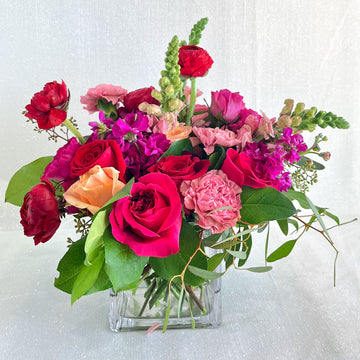 PRE-ORDER VALENTINE'S | Bombshell - Florist Design in Hot Pink, Reds + Peaches