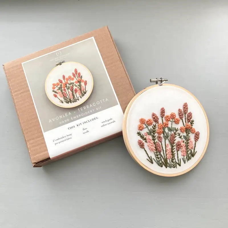 Embroidery Kit Avonlea in Terracotta | DIY Stitch Craft Set