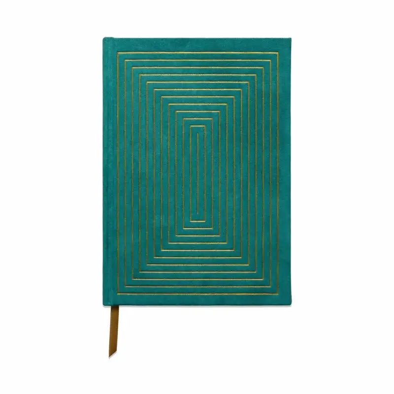 Hard Cover Suede Cloth Journal With Pocket | Lined Notebook