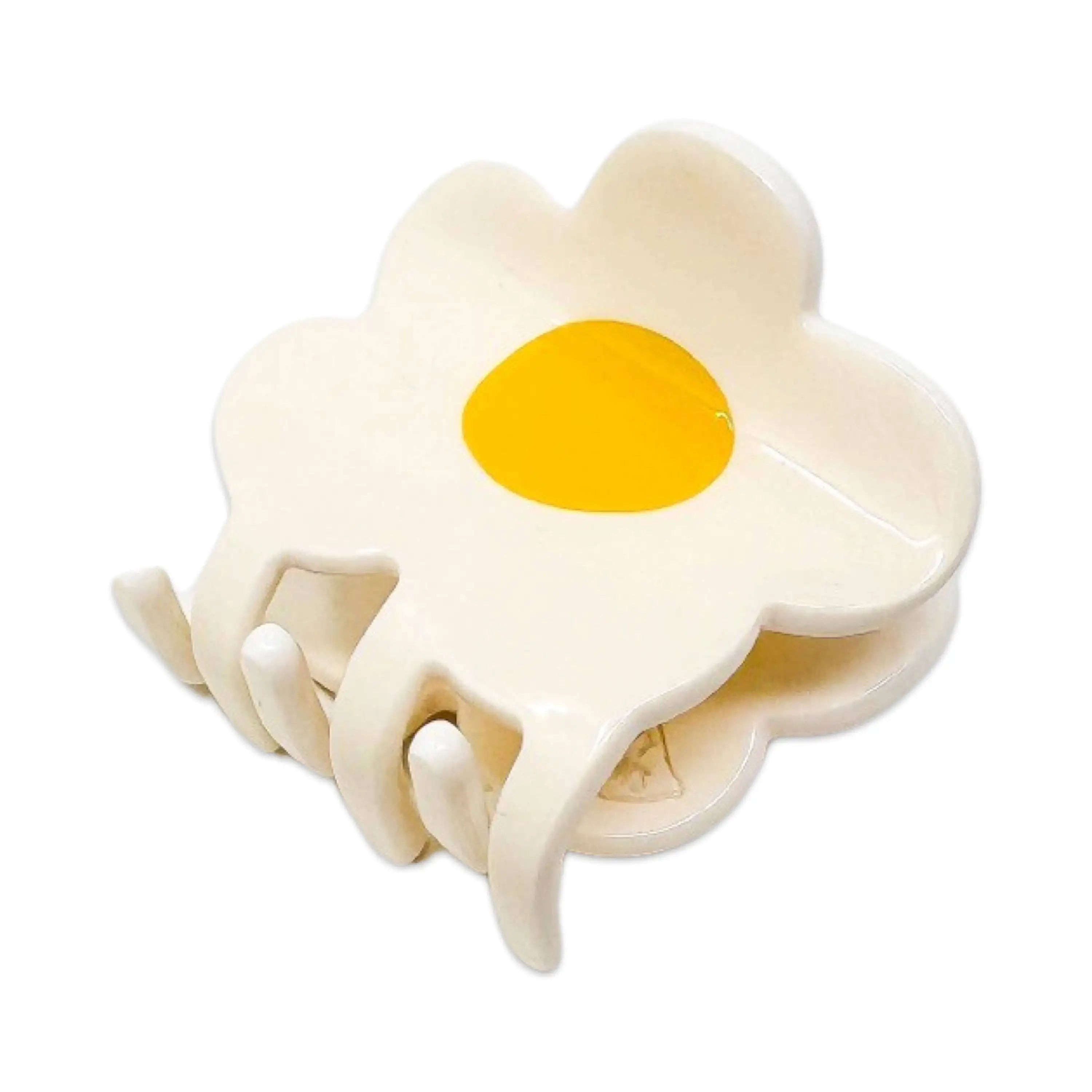 Fried egg-shaped kitchen tool on a white background