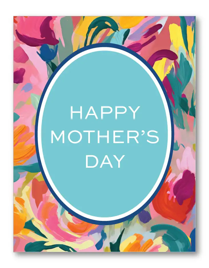 Colorful floral design with 'Happy Mother's Day' text on a card