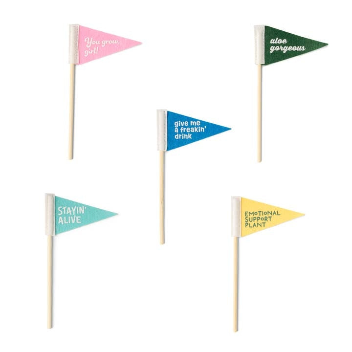 Plant Pennant 5-pack | Plant Lover Gift Set