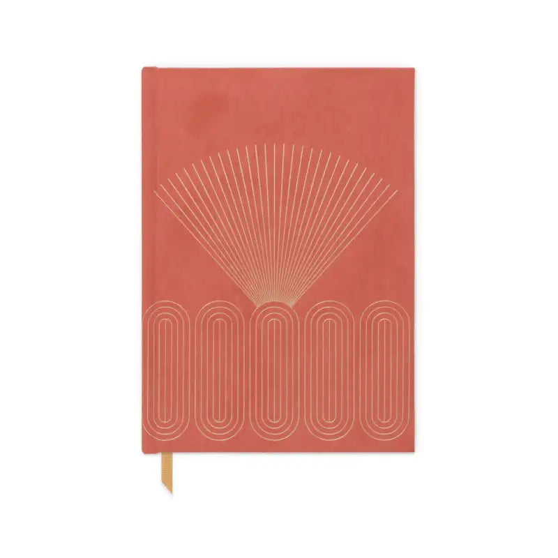 Hard Cover Suede Cloth Journal With Pocket | Lined Notebook