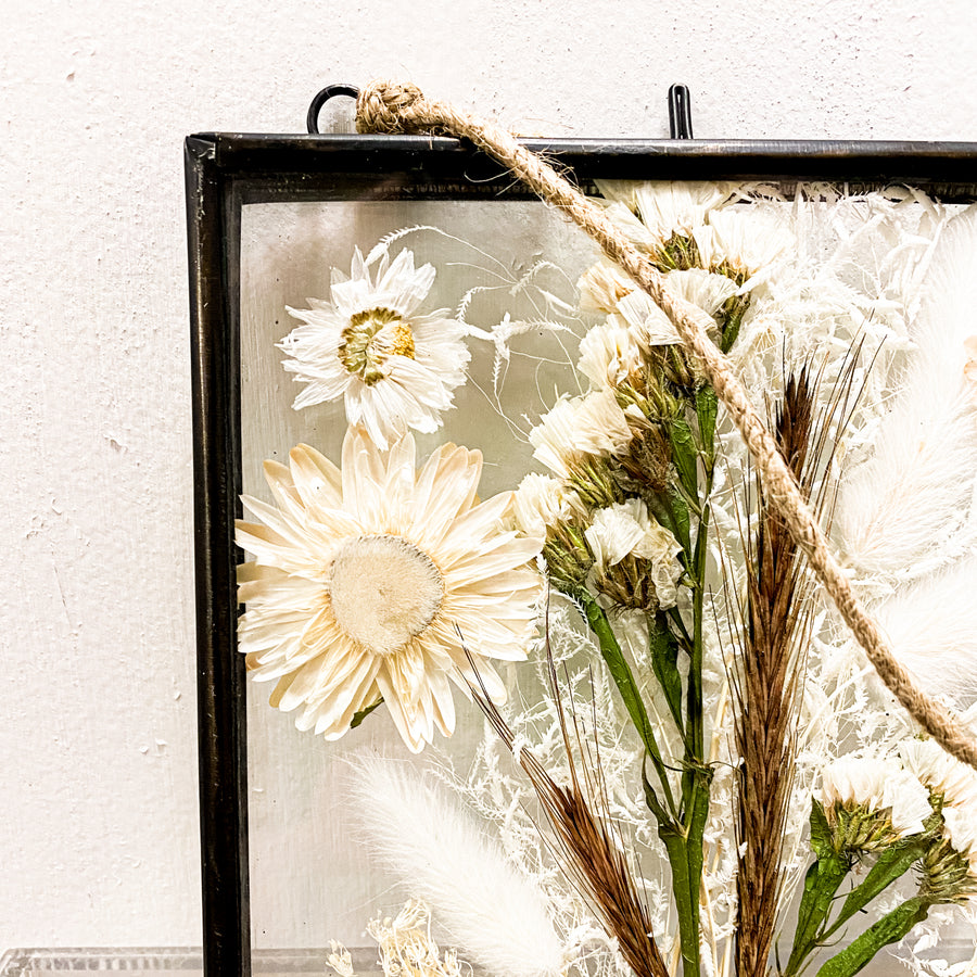 Pressed Glass Frame for Photos & Flowers