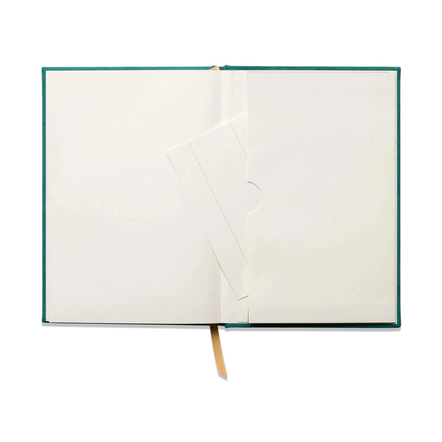 Hard Cover Suede Cloth Journal With Pocket