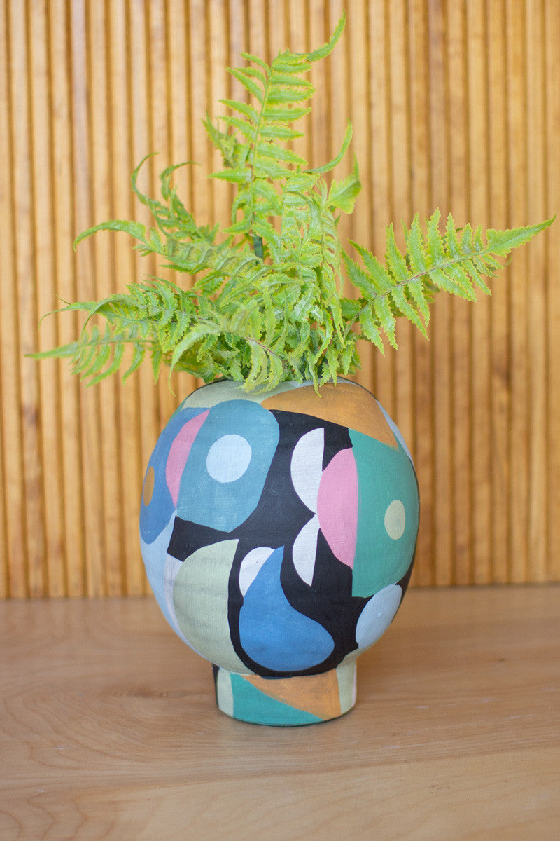 Overlapping Shapes Ceramic Vase