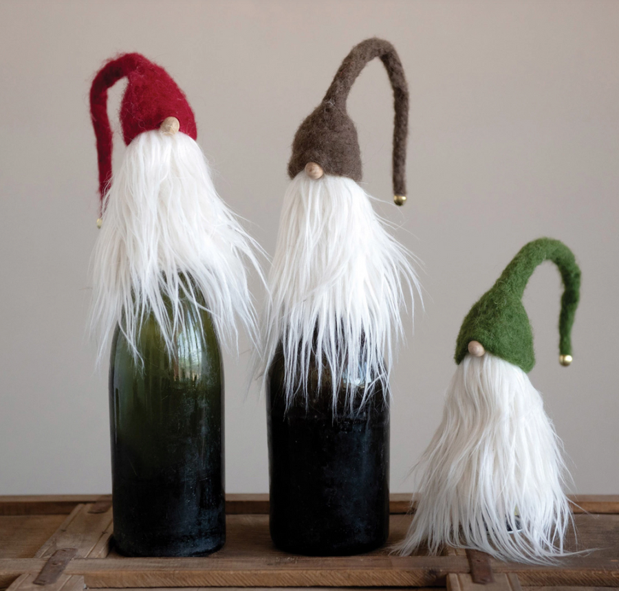 Woolly Gnome Bottle Toppers