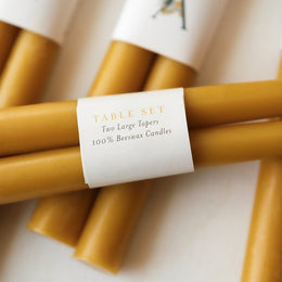 100% Pure Beeswax Tapers