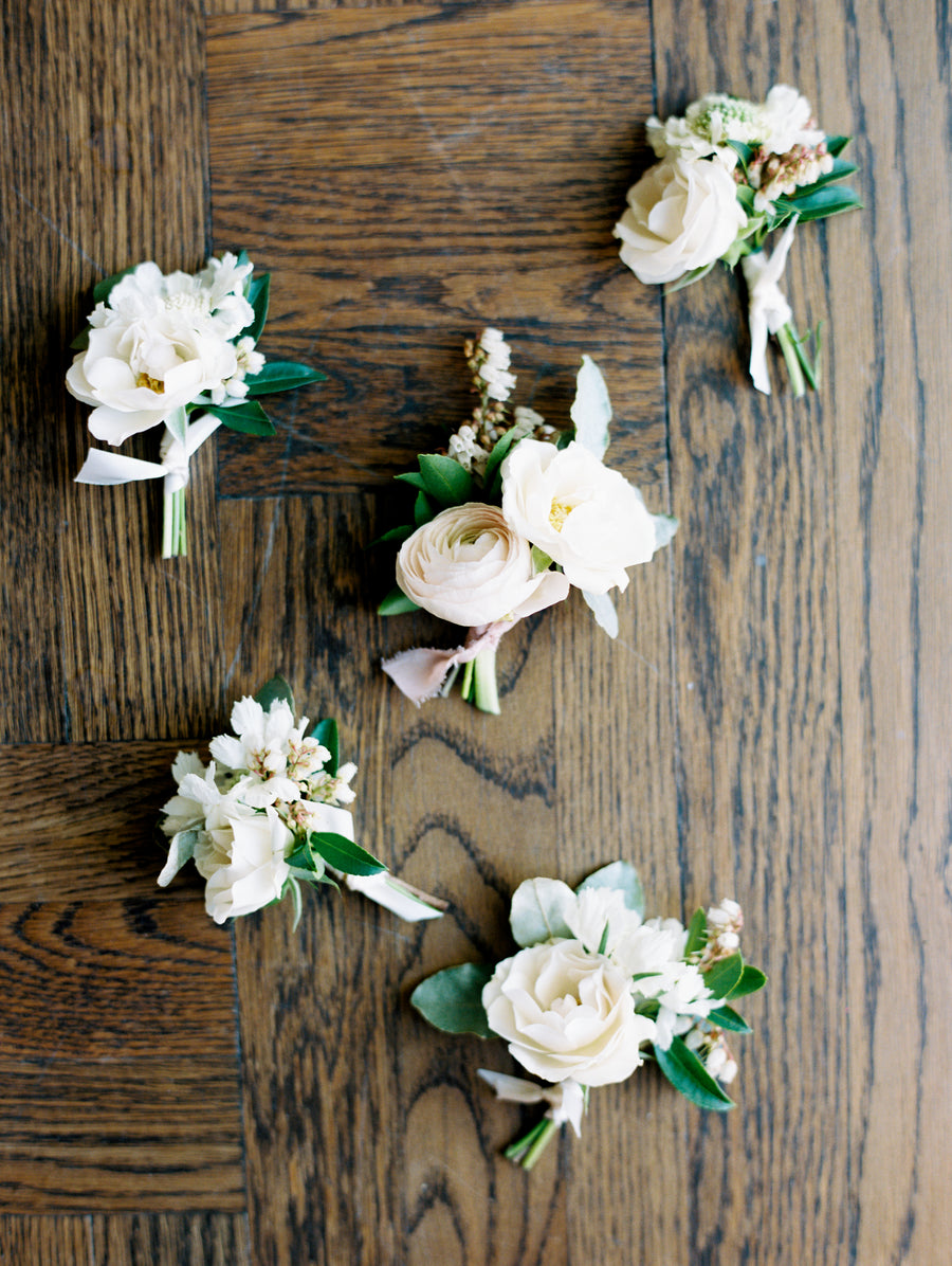 Hive Collection: Boutonniere in Blushing Bee |  - Lizzie Bee's Flower Shoppe