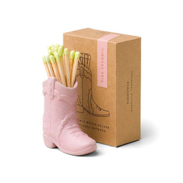 Cowboy Boot Vintage Match Holder | Pink