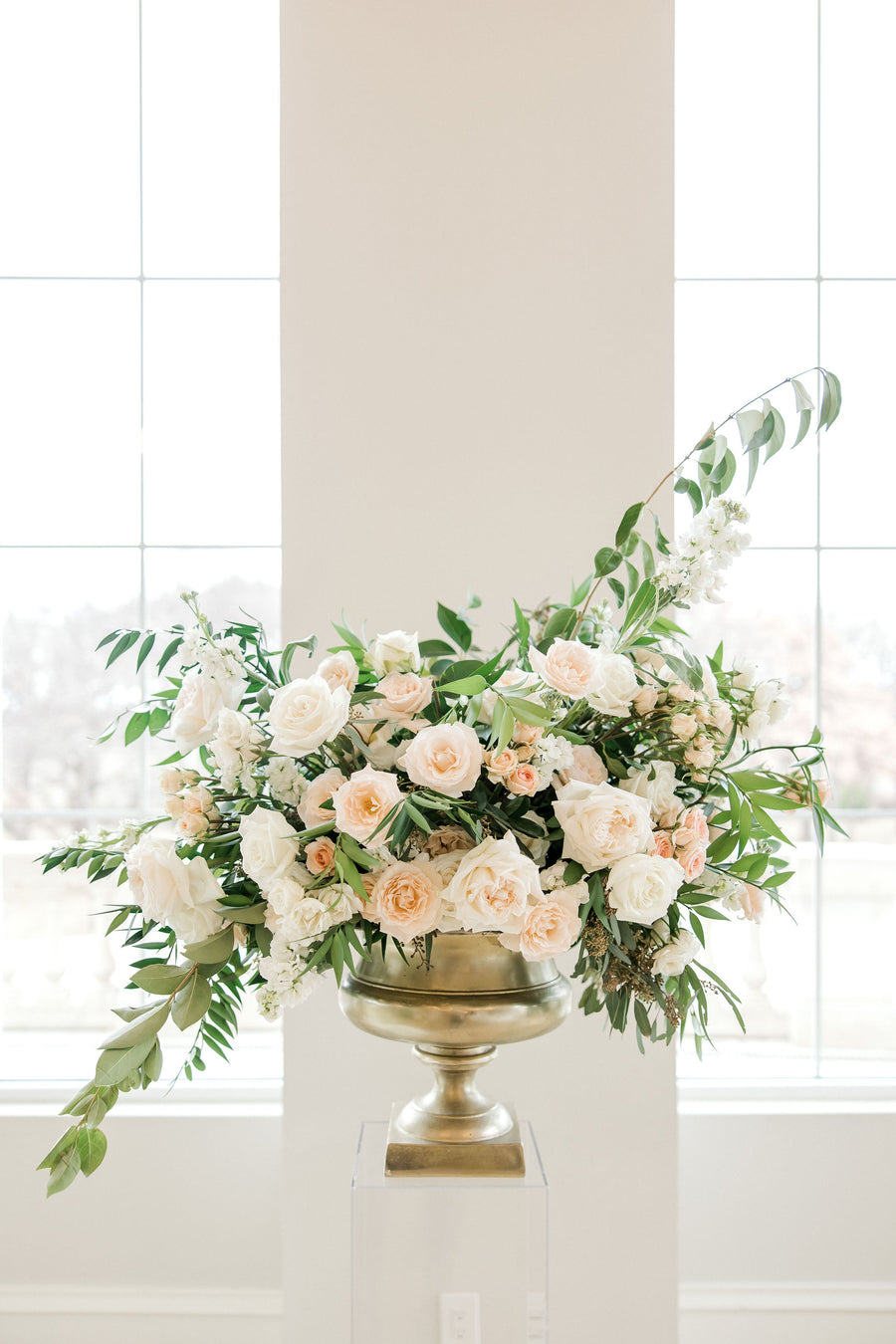 Hive Collection: Large Altar Arrangement in Blushing Bee |  - Lizzie Bee's Flower Shoppe