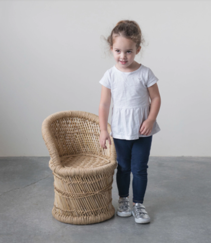 Woven Bamboo & Rope Chair